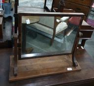 19th century mahogany rectangular dressing table mirror