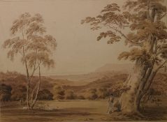 19th century British school   Watercolour  "Ashbar