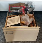 Box of mainly door furniture and bolts