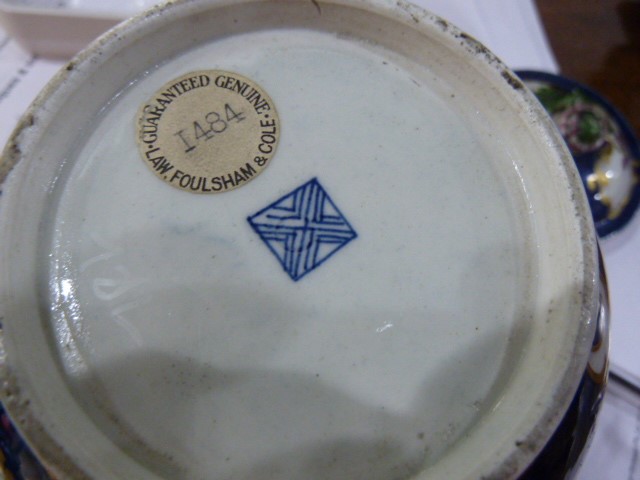 18th century Worcester porcelain blue scale ground - Image 5 of 6