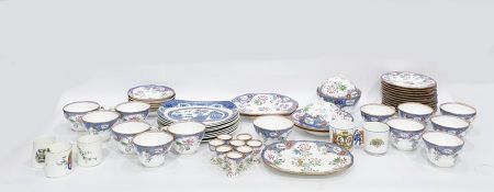 Quantity of tableware in the 'Cornflower Japan' pattern, comprising side plates, cups and saucers,