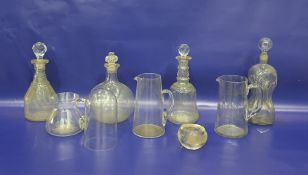 Quantity of 19th century and later glass including