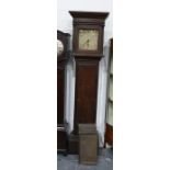 Late 18th century longcase clock, the square paint