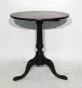 19th century mahogany circular centre table on tur