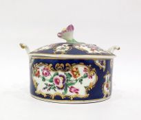 18th century Worcester porcelain butter tub and co