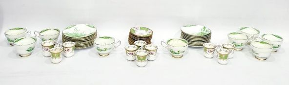 Coalport set of 10 coffee cups and saucers decorat