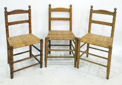 Six assorted dining chairs to include a set of fou