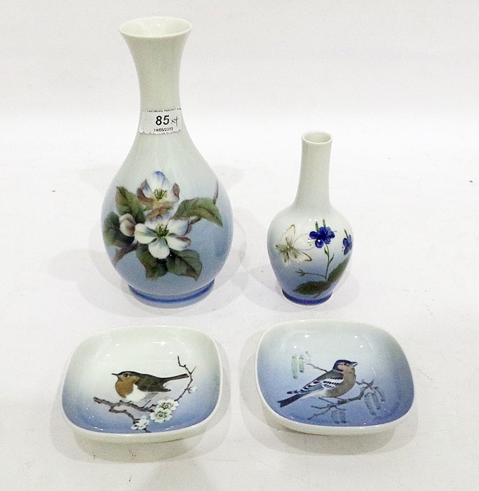 Royal Copenhagen collection including vase with fl