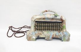 Painted iron radiant electric fire, circa 1930's/40's by Carron, Sterlingshire