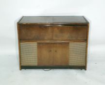 Walnut cased HMV record cabinet with a Garrard rec