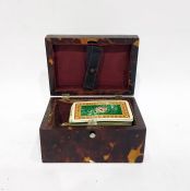 Late Georgian tortoiseshell and inlaid miniature g