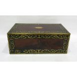 Victorian mahogany writing box of rectangular form