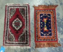 Two small Eastern rugs (2)