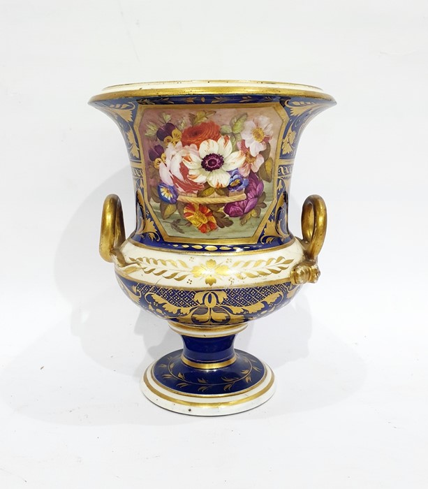 19th century Bloor Derby porcelain two-handled cam