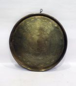 Late 19th/early 20th century Eastern brass tray de