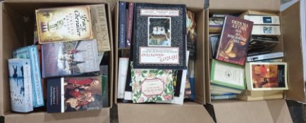 Three boxes of assorted modern paperbacks (3)