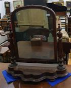 19th century mahogany dressing table mirror with a