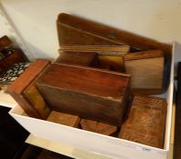 Assorted treen boxes (10)