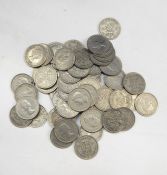 Large quantity of English currency, pennies, threepences, sixpences, etc