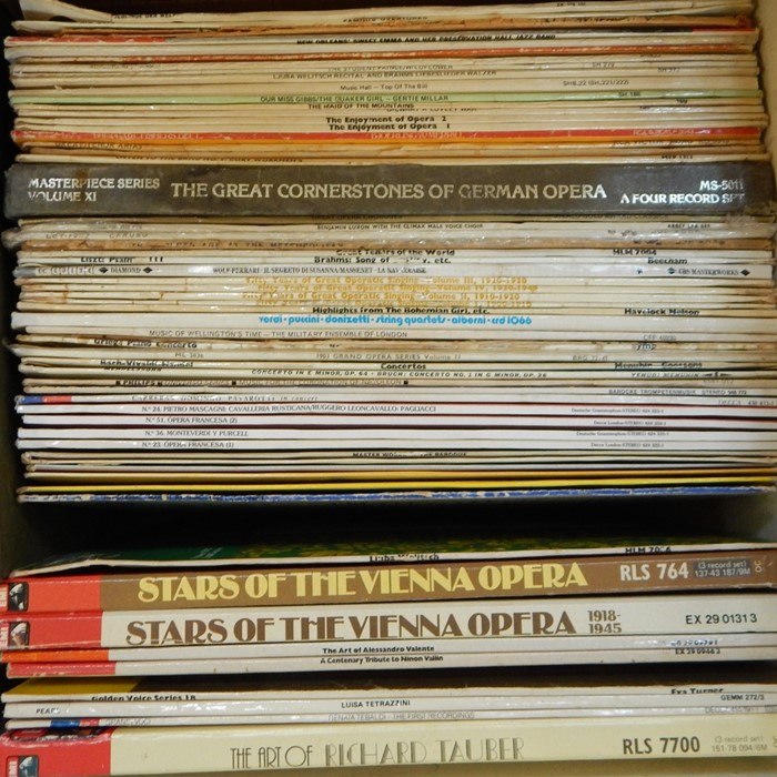 Quantity of classical 78's, principally opera, to include Puccini, Rachmaninov, Schumann, etc and