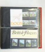 Three boxes and contents of stamps including GB presentation packs to £5 value, eight £3 Wedgwood