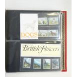 Three boxes and contents of stamps including GB presentation packs to £5 value, eight £3 Wedgwood