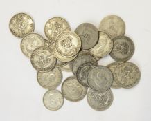 Large quantity of pre-1947 silver coins, approx. weight 358 troy oz (11.5kg)