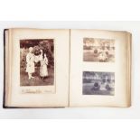 Photographic album book to include various photographs including examples by W S Passeye of