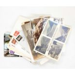 Assorted loose postcards, seasonal greetings cards, envelopes, etc, some bearing postage stamps (2