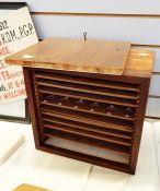 Vintage coin collectors cabinet with pull-out trays