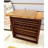 Vintage coin collectors cabinet with pull-out trays