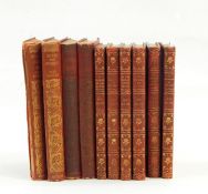 Fine bindings:  Bain, F W  Various titles, Methuen & Co 1911, six vols, full red calf, gilt rules