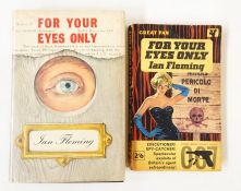 Fleming, Ian  "For Your Eyes Only ...", Jonathan Cape 1960, black cloth with white blocked eye to