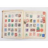 Lincoln stamp album and contents of worldwide stamps, mint GB yearbook and mint GB postal stamp