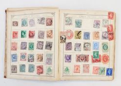 Lincoln stamp album and contents of worldwide stamps, mint GB yearbook and mint GB postal stamp