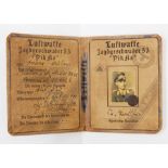 WWII Nazi identity card for the Luftwaffer Jagdgeschwader 'Pik As' 53 for Ghohz Kallher