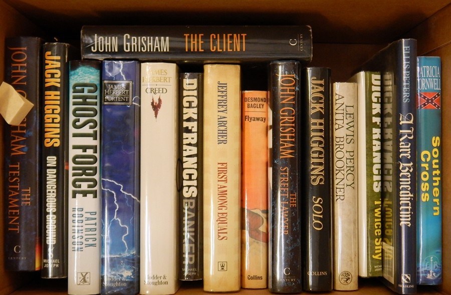 Large quantity of modern first editions including Alistair McLean, Dick Francis, Jack Higgins,