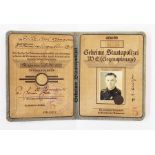 WWII Nazi identity card for the Geheime Staatspolizei (Gestapo) for Fritz Paul Kleermann