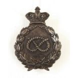Victorian white metal South Staffordshire regiment helmet badge