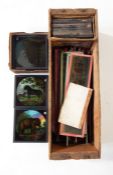 Quantity of magic lantern slides to include slide prints of animals, eg rhino, hippo, bears,