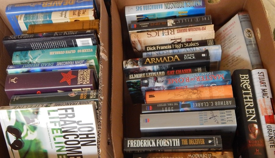 Quantity of modern first editions including Col Buchanan, Frederick Forsythe, Dennis Wheatley, Cathy