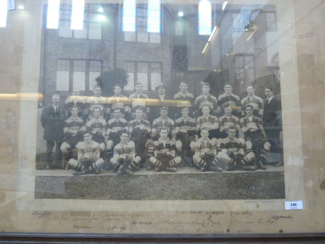 Photograph of Newport Rugby team - 1922-23, with players' signatures, titled 'This Is Newport