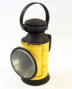 Railway interest -Yellow and black painted oil lamp