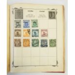 Worldwide stamp album with mixed collections of vintage stamps