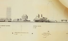 Set of four copies blueprints from London Borough of Lambeth, Directorate of Development Services