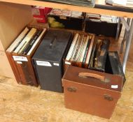 Collection of classical LPs and 78's including Linguaphone course (6 boxes/cases)