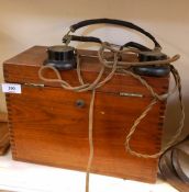 BBC BSA radio crystal receiver in walnut case