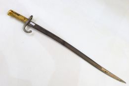 Mid 19th century French chassepot bayonet dated 1867