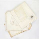 Collection of 19th century Indentures, on vellum with seals and signatures