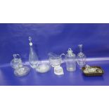 Assorted glassware to include decanter, decanter s